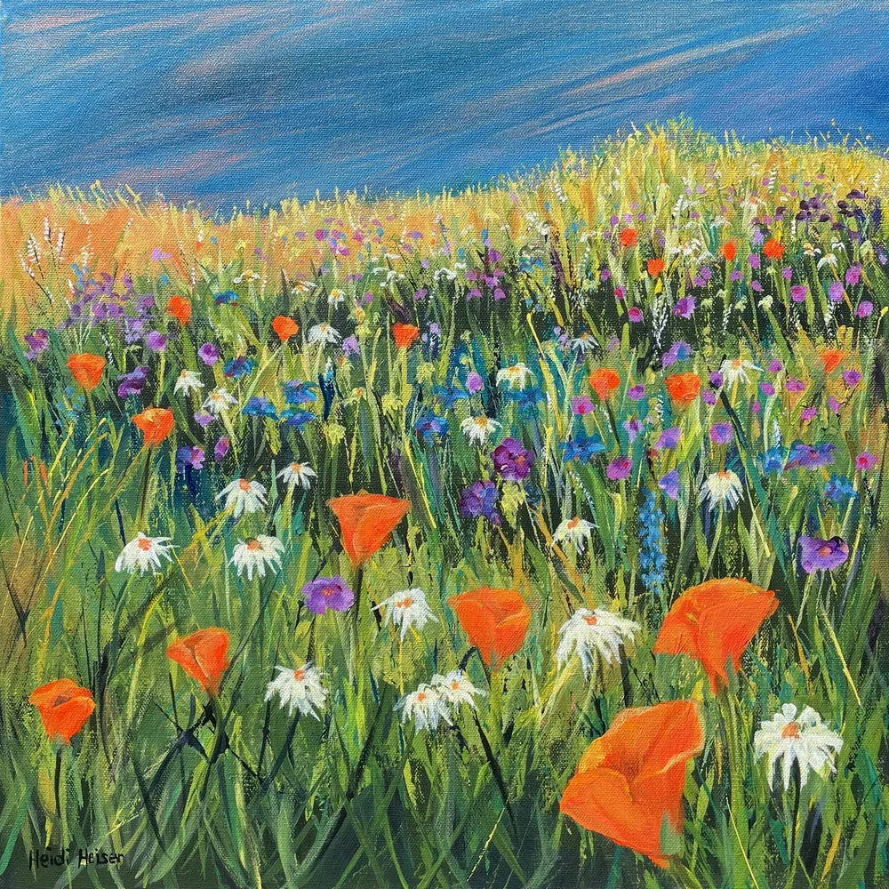 FIELD+OF+WILDFLOWERS+18X18+-+
